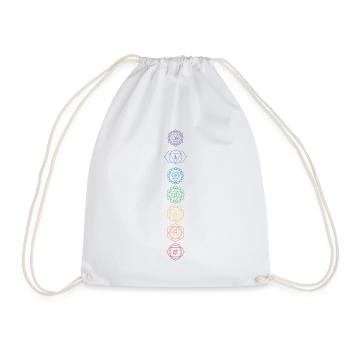 Hinduism Chakra Buddhism Sanskrit Meditation Vajr - Drawstring Bag - white - Front