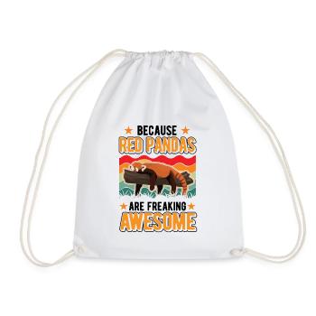 Panda roux Cadeau Panda roux - Sac de sport léger - blanc - Devant