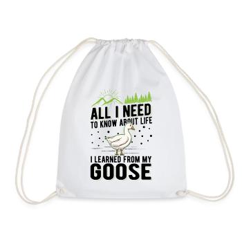 Geese Gift Goose Lovers Goose Breeders - Drawstring Bag - white - Front