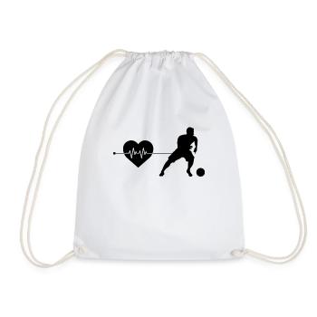 Battement de cœur du football - Sac de sport léger - blanc - Devant