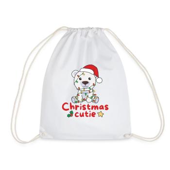 Ours polaire Noël Ours polaire Mignon de Noël - Sac de sport léger - blanc - Devant