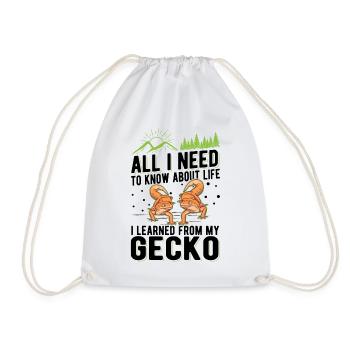 Gecko Cadeau Léopard Gecko - Sac de sport léger - blanc - Devant