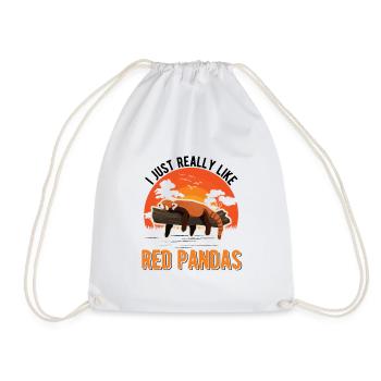 J’aime vraiment Red Pandas Roter Panda - Sac de sport léger - blanc - Devant