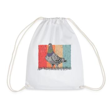 Pigeon Rétro Pigeon Fancier Vintage - Sac de sport léger - blanc - Devant
