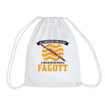 Bassoon Gift Bassoonist Bassoon Player - Drawstring Bag - white - Front