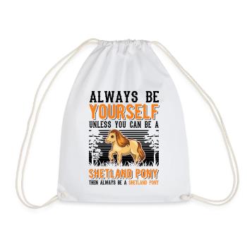 Soyez toujours vous-même Shetland Pony Shetty - Sac de sport léger - blanc - Devant