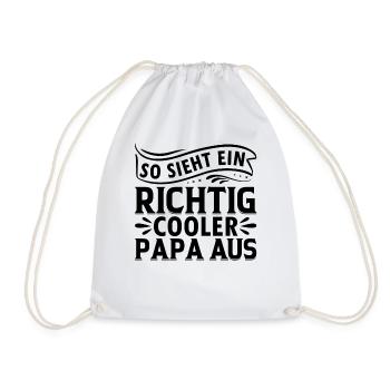 So Sieht Ein Richtig Cooler Papa Aus - Vater Coole - Turnbeutel - Weiß - Vorne
