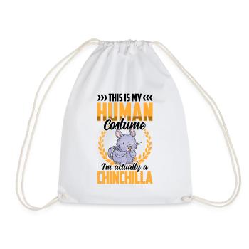 Chinchilla juste un chinchilla de rongeur costume - Sac de sport léger - blanc - Devant