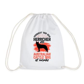 Australian Cattle Dog Herrchen Treibhund - Turnbeutel - Weiß - Vorne