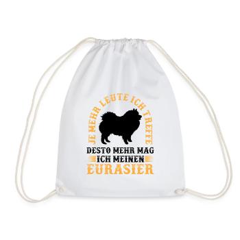 Desto mehr mag ich Eurasier Eurasian Dog - Turnbeutel - Weiß - Vorne