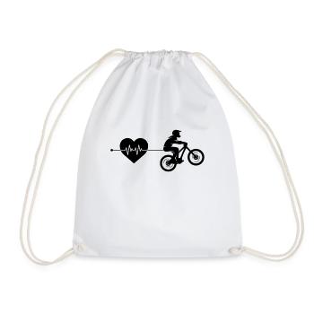 Battement de cœur du VTT - Sac de sport léger - blanc - Devant