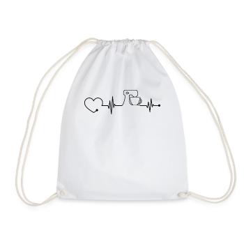 Baking Heart Beat Baking Tool For Baker - Turnbeutel - Weiß - Vorne