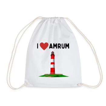 I love Amrum - Drawstring Bag - white - Front