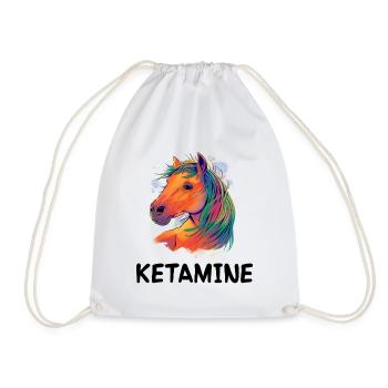 Kétamine Fille d’équitation qui aime Pony - Sac de sport léger - blanc - Devant