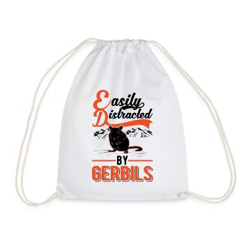 Facilement distrait par Gerbilles Rennratte Gerbille - Sac de sport léger - blanc - Devant