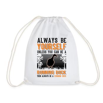 Indian Running Duck Gift Running Duck - Drawstring Bag - white - Front
