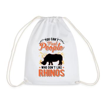 Rhinocéros Cadeau Rhino Rhinocéros - Sac de sport léger - blanc - Devant