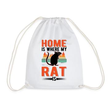 La maison est l’endroit où sont mes rats - Sac de sport léger - blanc - Devant