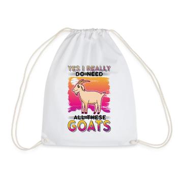 Chèvres Cadeau Chèvre Hôte Chèvre - Sac de sport léger - blanc - Devant