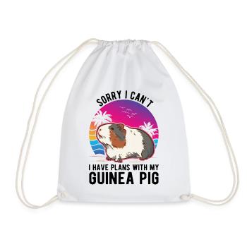 Guinea Pig Gift Guinea Pig - Drawstring Bag - white - Front