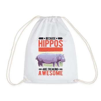 Hippo Cadeau Hippo Hippo Hippo - Sac de sport léger - blanc - Devant