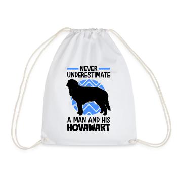 Femme avec Hovawart Hofwächter Hovi Hovawart - Sac de sport léger - blanc - Devant