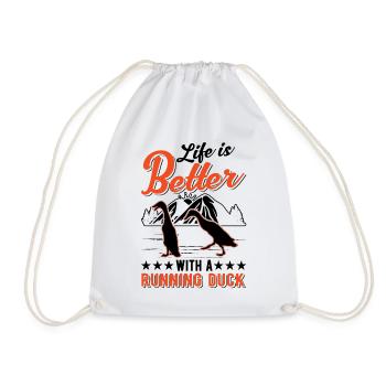 La vie est meilleure avec un Running Duck Laufente - Sac de sport léger - blanc - Devant