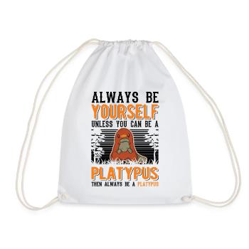 Platypus Gift Platypus - Drawstring Bag - white - Front