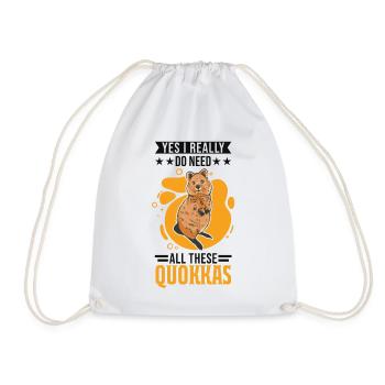 Yes I really do need all these Quokkas - Drawstring Bag - white - Front