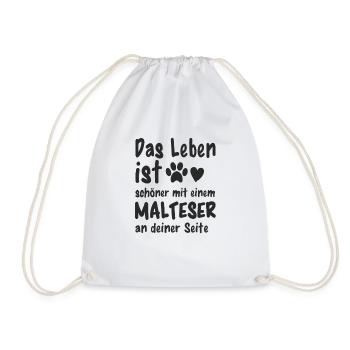Malteser Hund Hundehalter Lustiges Malteser - Turnbeutel - Weiß - Vorne