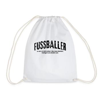 Fußballer zu sein ist nicht einfach Lustiges - Turnbeutel - Weiß - Vorne