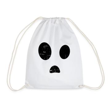 Geister Kostüm Halloween Geist - Turnbeutel - Weiß - Vorne