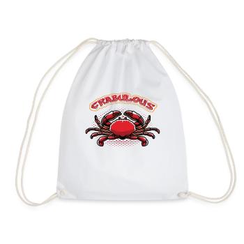 Crabulous Funny Crab Lovers - Drawstring Bag - white - Front