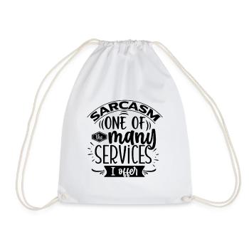 Le sarcasme est l’un des nombreux services que j’offre - Sac de sport léger - blanc - Devant