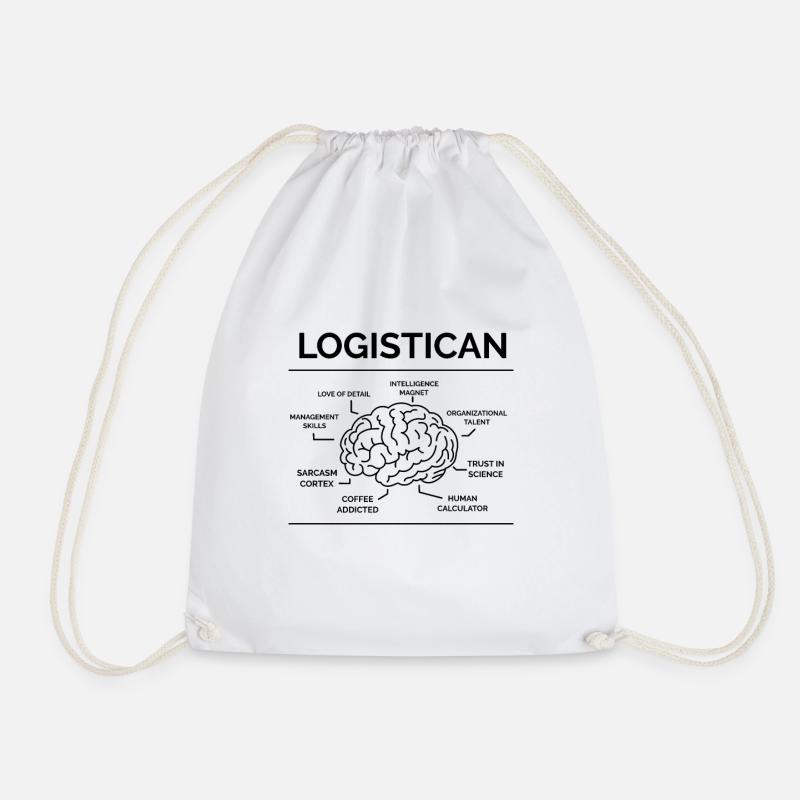 Logistics - Drawstring Bag - white