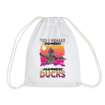 Duck Gift Duck Duck Breeder - Drawstring Bag - white - Front