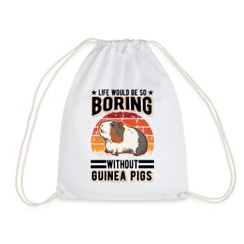 Guinea Pig Gift Guinea Pig - Drawstring Bag - white - Front