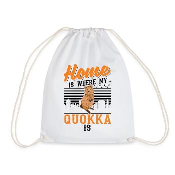Home is where my quokka is - Drawstring Bag - white - Front