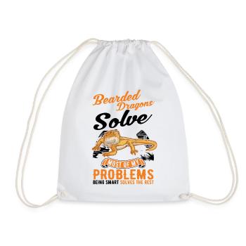 Dragon barbu Cadeau Dragon Barbu Pogona - Sac de sport léger - blanc - Devant