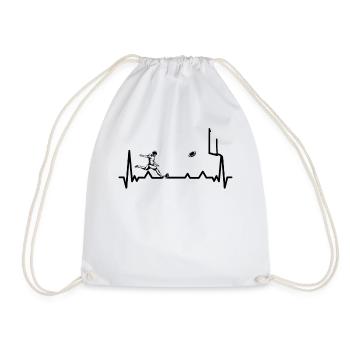 Football Player Rugby Ball Football Game - Drawstring Bag - white - Front