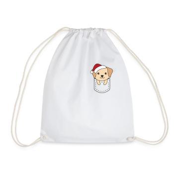 Joyeux Noël Sweet Labrador Breast Bag - Sac de sport léger - blanc - Devant