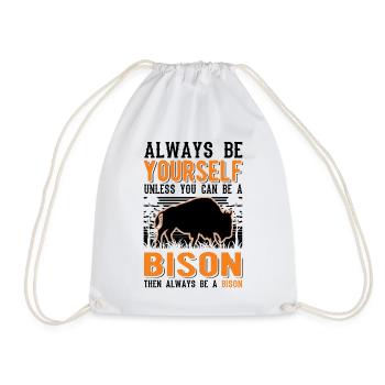 Soyez toujours vous-même Bison Buffle Büffel - Sac de sport léger - blanc - Devant