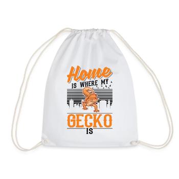 La maison est l’endroit où se trouve mon gecko - Sac de sport léger - blanc - Devant