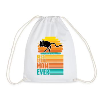 Best Gerbil Mom Ever Rennmaus Mama - Drawstring Bag - white - Front