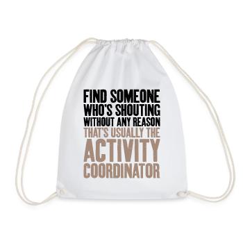 Usually activity coordinator - Drawstring Bag - white - Front