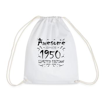 1950 - Born 1950 - Fantastic since 1950 - Drawstring Bag - white - Front
