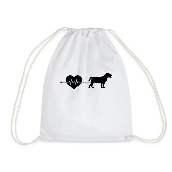 Battements de cœur de chien - Sac de sport léger - blanc - Devant