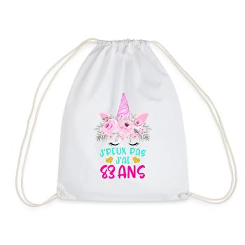 Enfant T Shirt 83 Ans Fille Anniversaire Cadeau - Drawstring Bag - white - Front