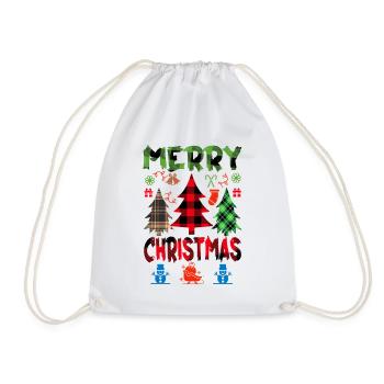 Weihnachten, Weihnachten, Weihnachten, Weihnachten - Turnbeutel - Weiß - Vorne