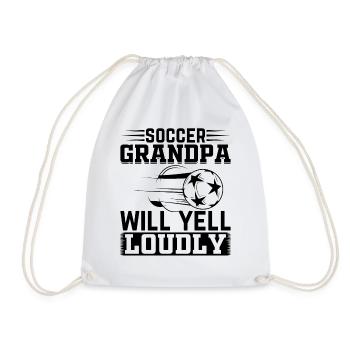 Soccer Grandpa Will Yell Loudly - Soccer Player Gr - Turnbeutel - Weiß - Vorne